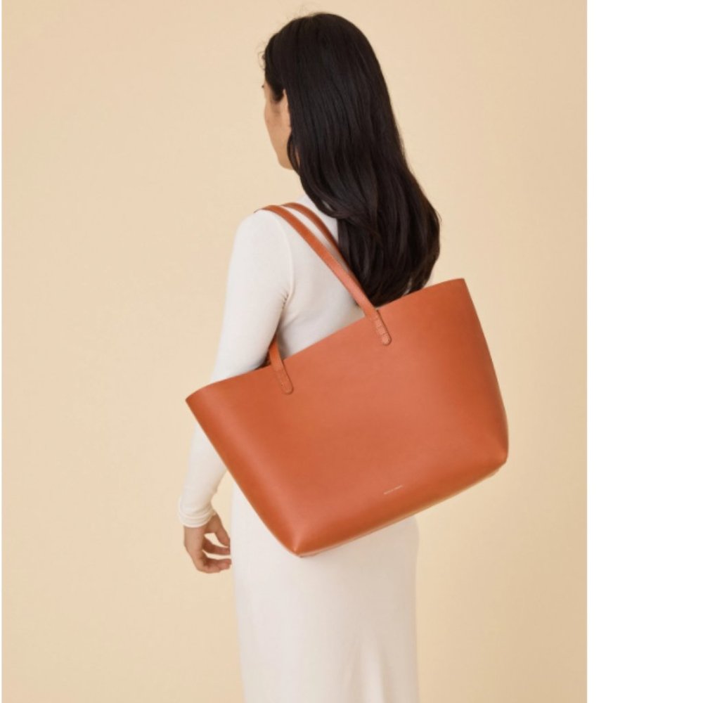 Mansur Gavriel Large Tote Cammello/Royal blue - Picture 3 of 16